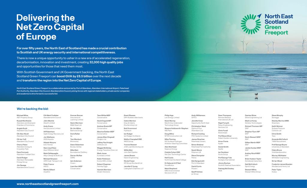 North East Scotland Green Freeport stakeholders statement of support 1